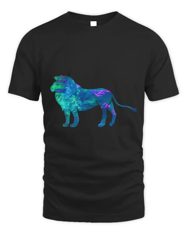 Lion Pet Cyan Blue Violet teal Lion For Animal lover Christmas