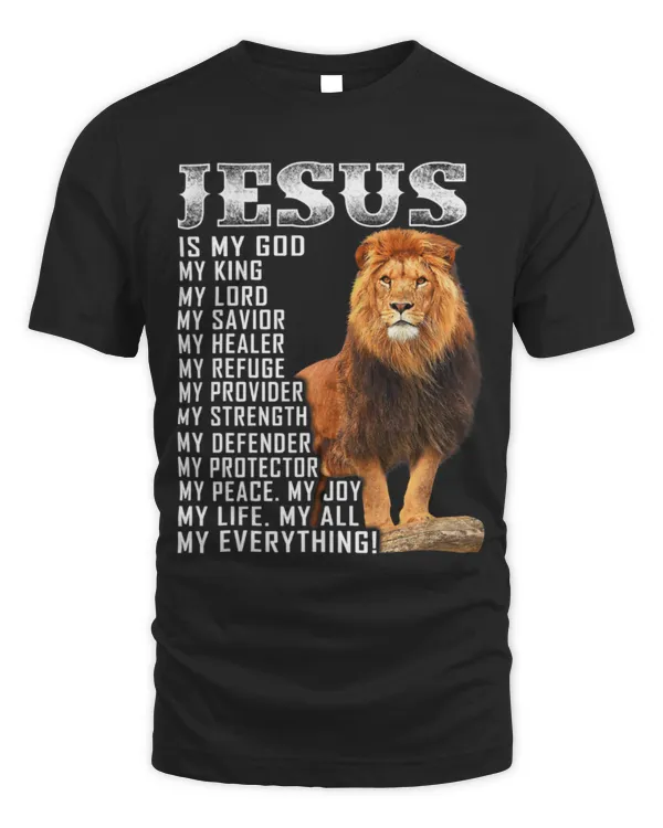 Lion Pet Jesus Is My God King My Lord My Savior Blue Lion Christian 6
