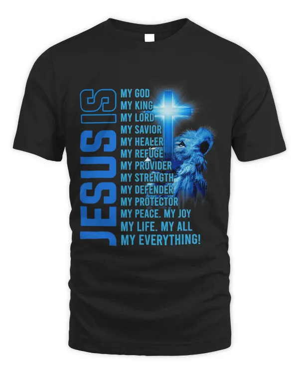 Lion Pet Jesus Is My God King My Lord My Savior Blue Lion Christian 3 6