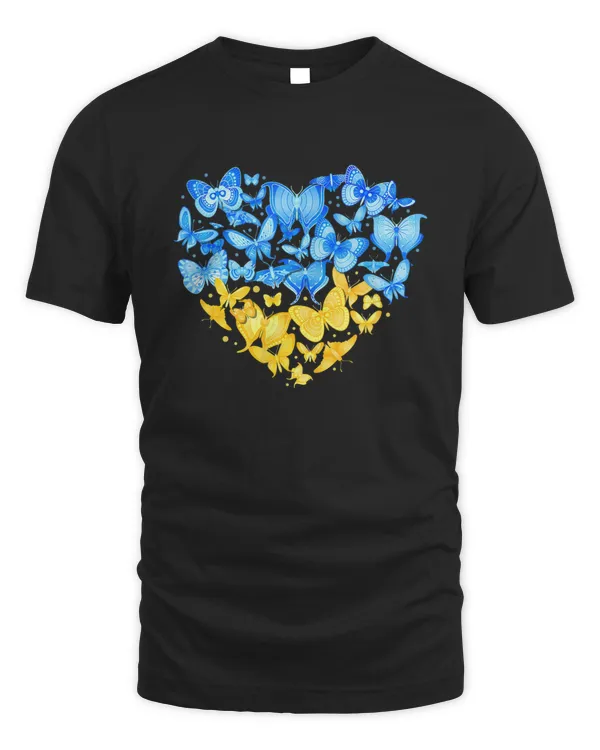 Heart Ukraine Butterfly I Stand With Ukraine T Shirt Sweatshirt Hoodie Mug Poster v3