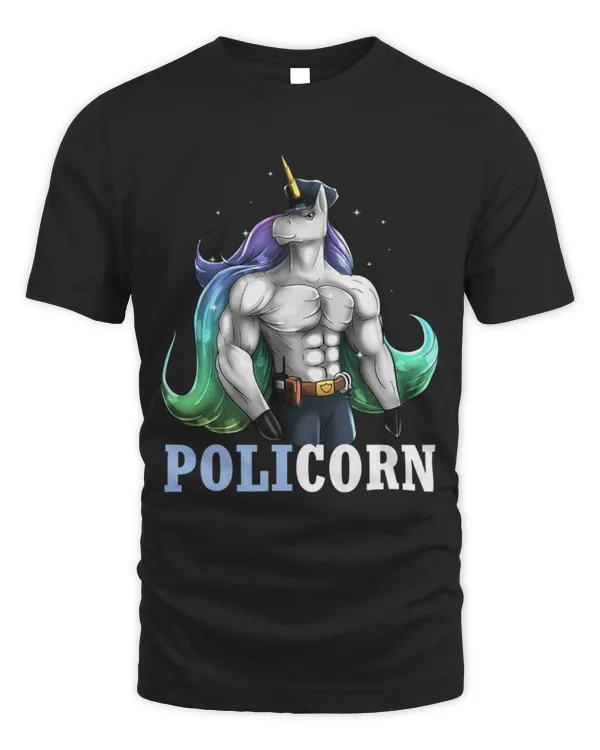 Unicorn Pet Police Officer Unicorn Policorn Funny Policeman Cop Pun