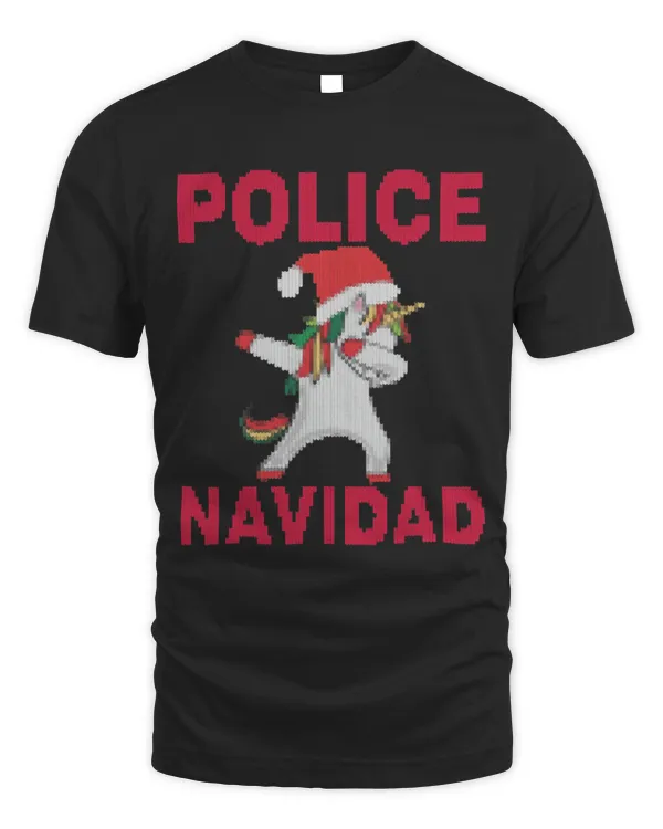 Unicorn Pet Police Navidad Dabbing Unicorn Ugly Christmas