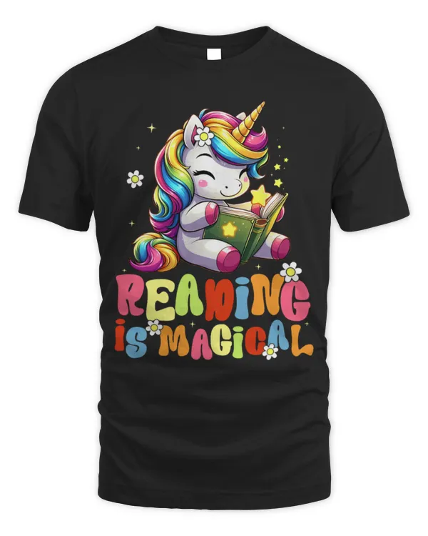 Unicorn Pet Reading Is Magical Book Bookworm Librarian Teachers 3