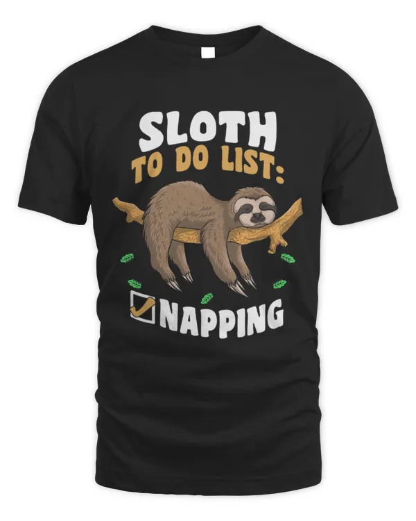 Sloth Pet Napping To Do List Funny Lazy Sloth
