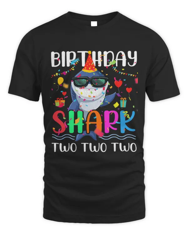 Shark Pet Funny 2nd Birthday Family Shark Kids Two