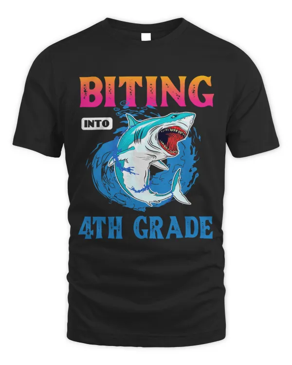 Shark Pet Funny 4th Grade Shark Back To School Student Fourth Grader