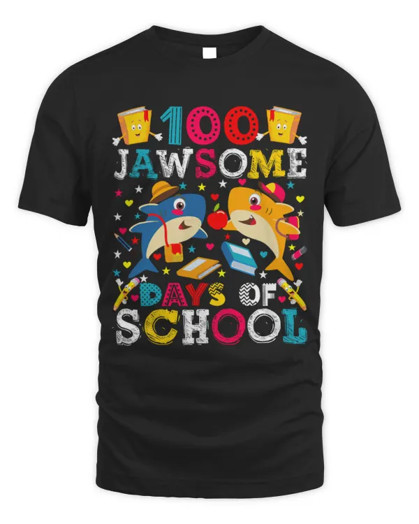 Shark Pet Funny 100 Jawsome Days of School Cute Shark Boys Girls Kids