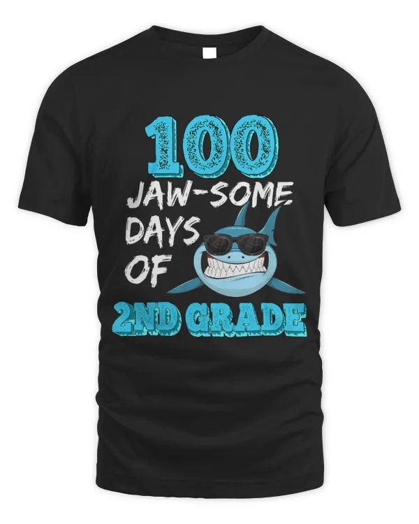 Shark Pet Funny 100 Jawsome days of 2nd grade 100 days of school Shark