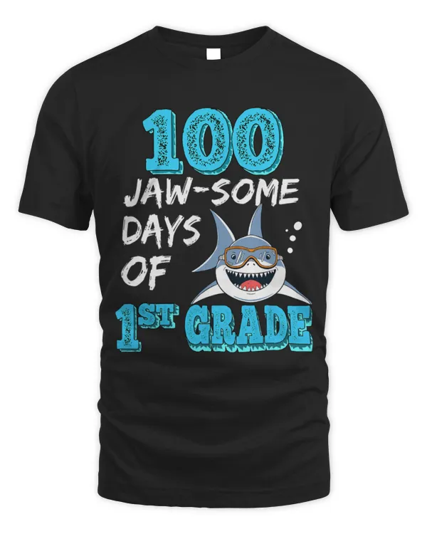Shark Pet Funny 100 Jawsome days of 1st grade 100 days of school Shark
