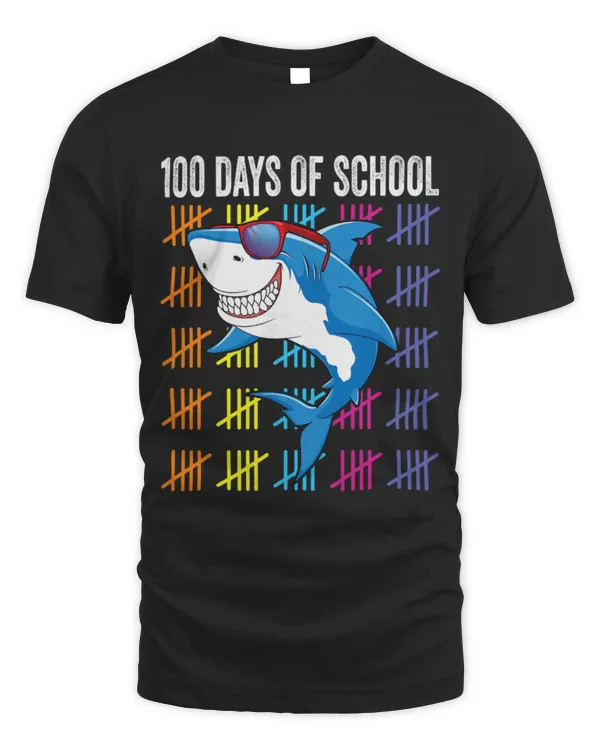 Shark Pet Funny 100 Days Boys Girls Toddlers Shark 100th Day of School