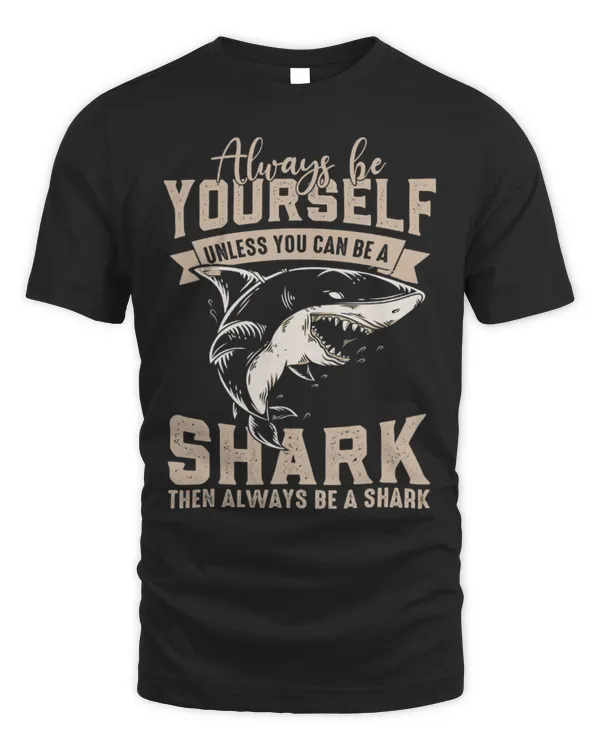 Shark Pet Funny Always Be Yourself Shark Retro Style Vintage