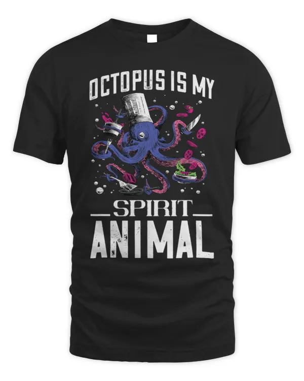 Octopus Pet Kraken Chef Spirit Animal Sea Animals Cephalopod Octopus