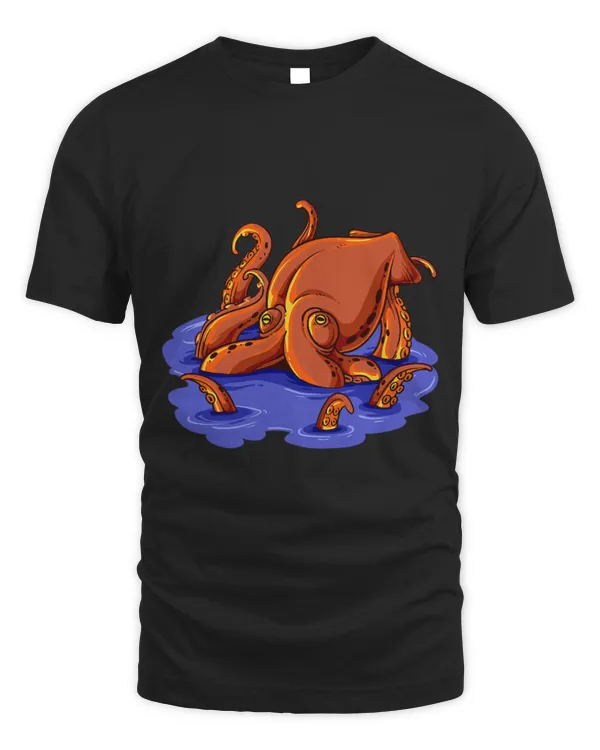 Octopus Pet Retro SCUBA Diver Weird Octopus And Kraken 25