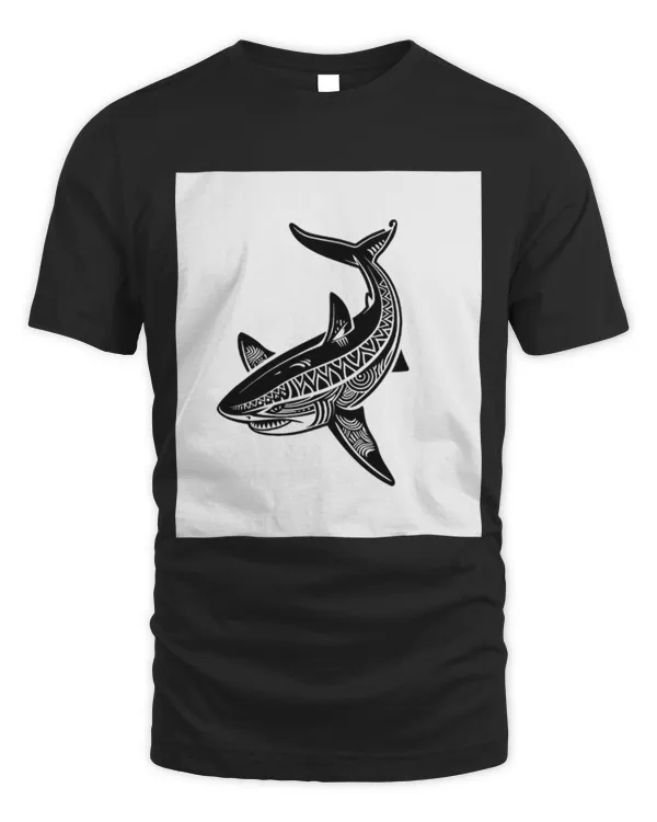 Shark Pet Black White Minimalism Shark