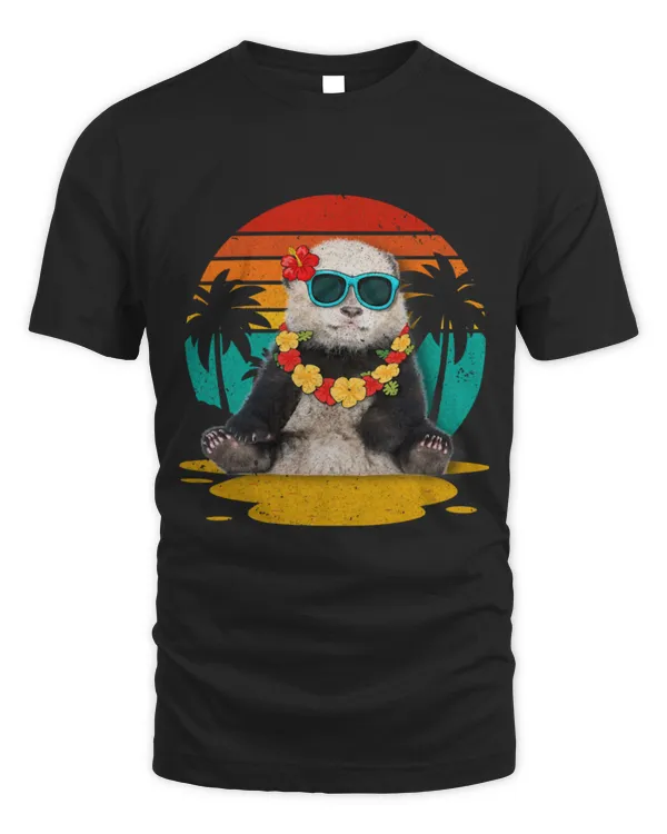 Panda Pet Panda Wearing Sunglasses Hawaii Summer Men Women