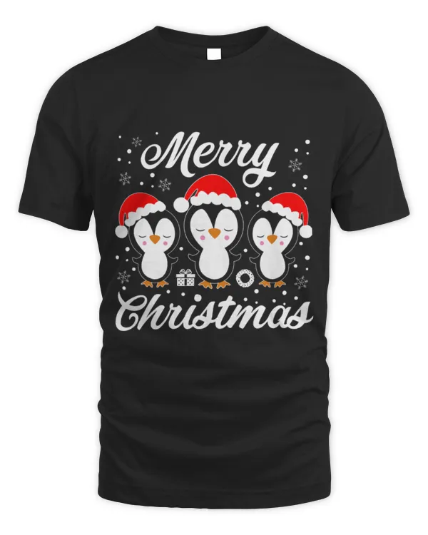 Penguin Pet Merry Christmas Baby Penguins Lover Winter Snowflake Xmas
