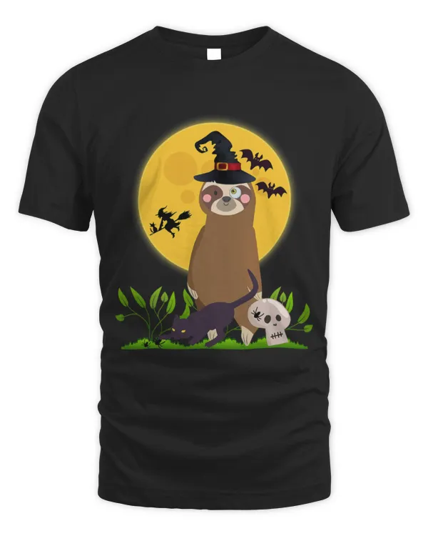 Cute Cat ZOMBIE SLOTH SCARY CAT FUNNY HALLOWEEN GIFT MEN WOMEN