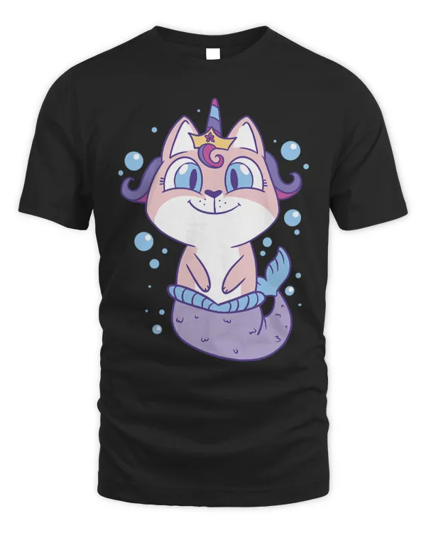 Cute Cat Unicorn Mermaid Princess