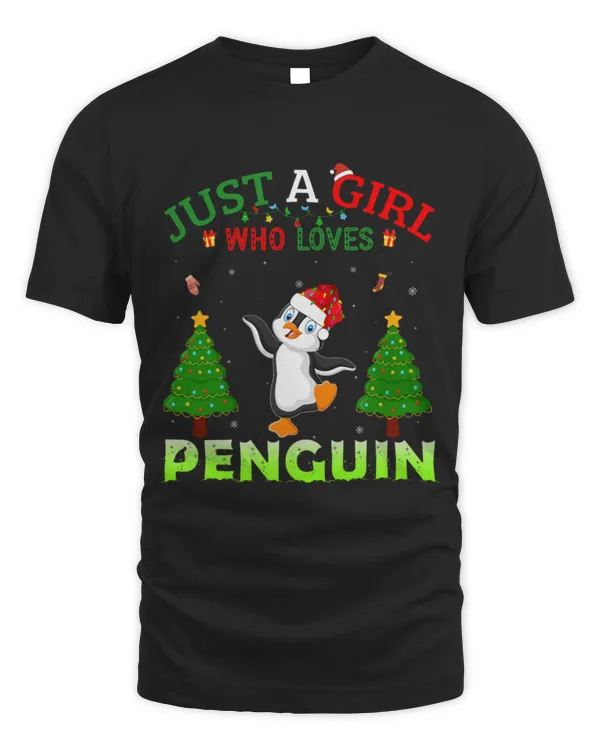 Penguin Pet Xmas Matching Outfit Christmas Just A Girl Who Loves Penguin