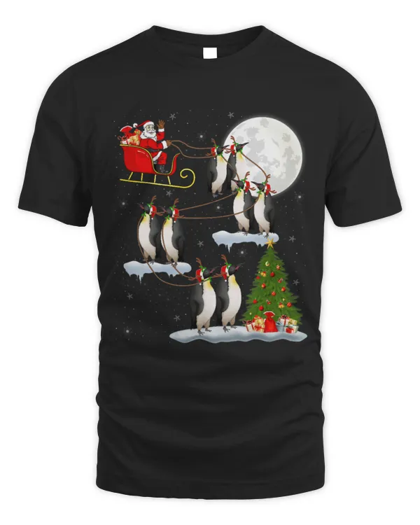 Penguin Pet Xmas Lighting Tree Santa Riding Emperor Penguin Christmas