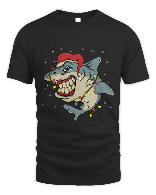 Shark Pet Funny Smirking Shark Santa Men Women Kids Pyjama