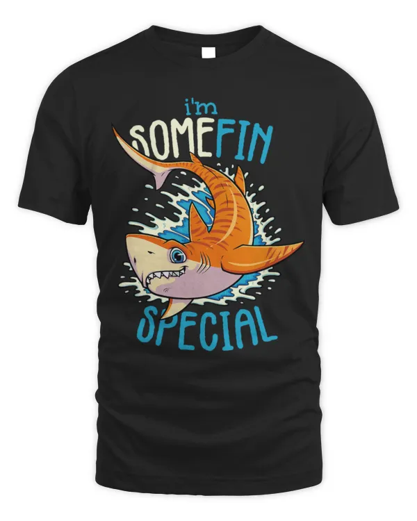 Shark Pet Funny Somefin Special Shark Fin Pun Cute Shark