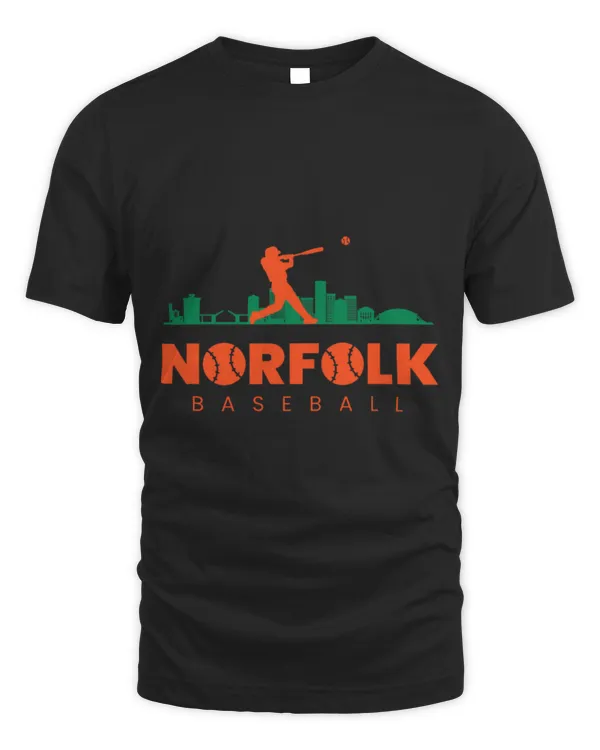 Cute Baseball Norfolk Baseball Minimalist Retro Baseball Lover