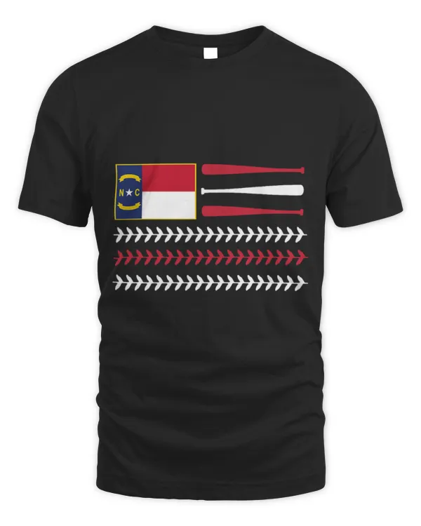 Cute Baseball North Carolina Baseball American Flag High School NC Flag