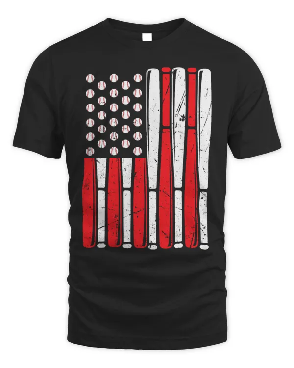 Cute Baseball USA American Flag Baseball Red White Blue 4th Of July