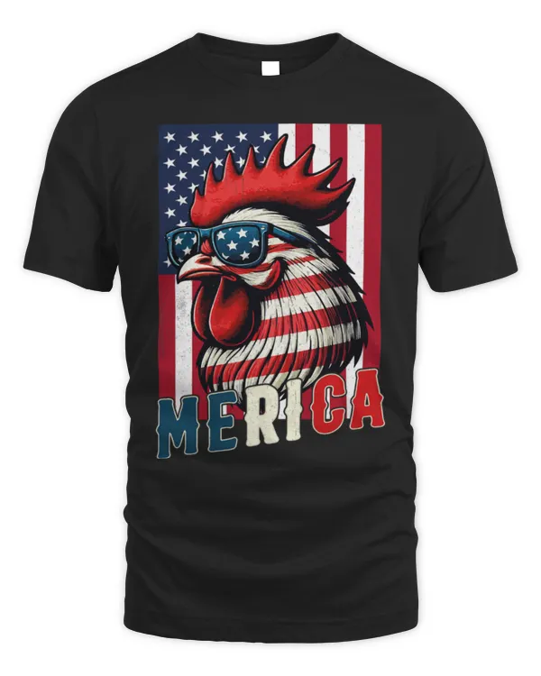 Chicken Pet Patriotic Chicken Merica USA Flag Chicken Lover 4th of July