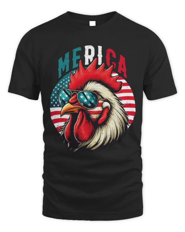Chicken Pet Patriotic Chicken Merica USA Flag Chicken Lover 4th of July 5