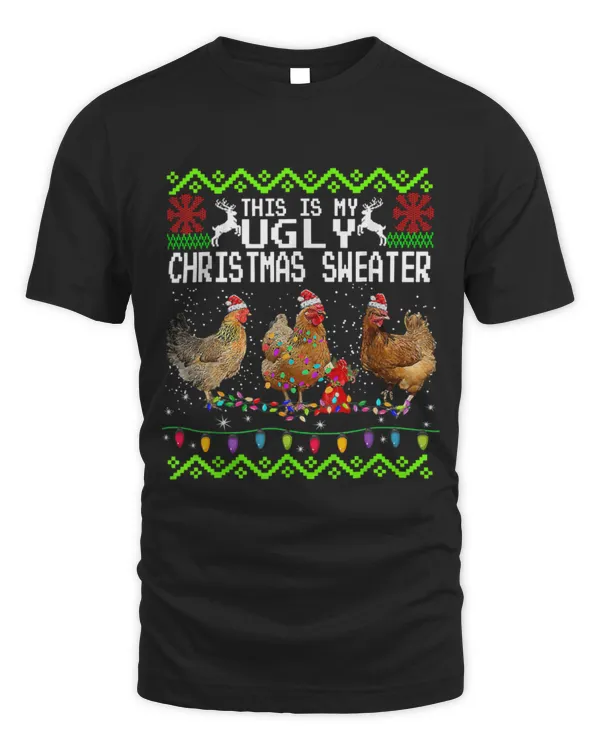 Chicken Pet This is My Chicken Xmas Pajama Funny Ugly Sweater Christmas