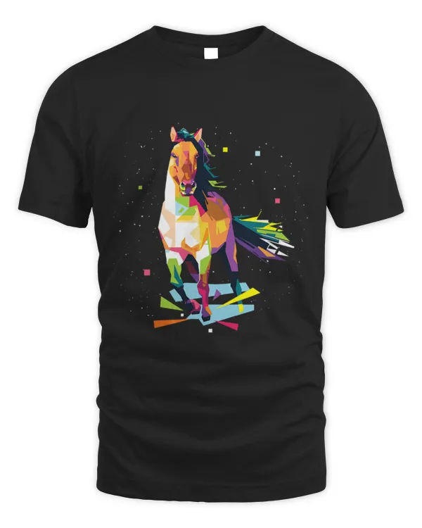 Horse Pet Colorful Geometric Horse Horse Riding Lover