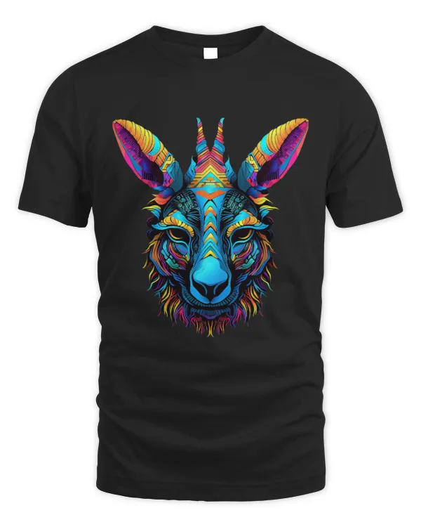 Horse Pet Colorful Geometric Mule Donkey Horse Hybrid Pop Art Animal