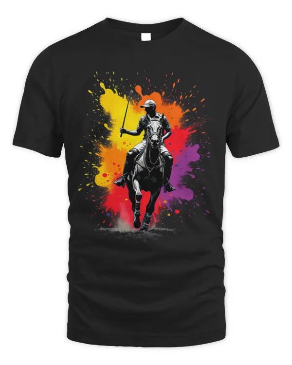 Horse Pet Colorful Polo Player Equestrian 2