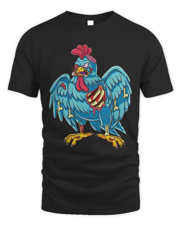 Chicken Pet Zombies Undead Funny Rooster Halloween Zombie Chicken Dad