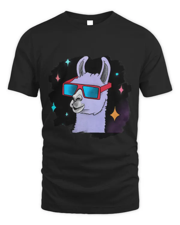 Llama Pet in Space Wearing Sunglasses Vintage Retro Alpaca 2