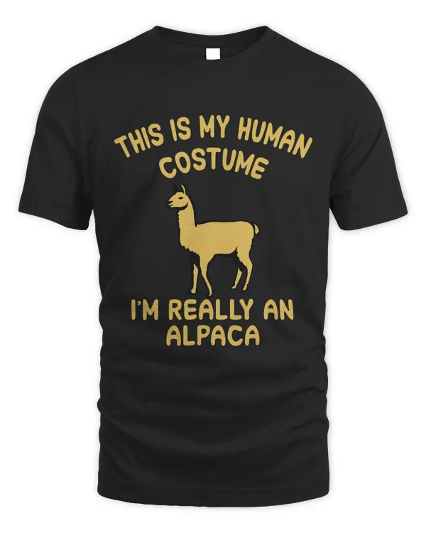 Llama Pet This is my human costume funny alpaca quote