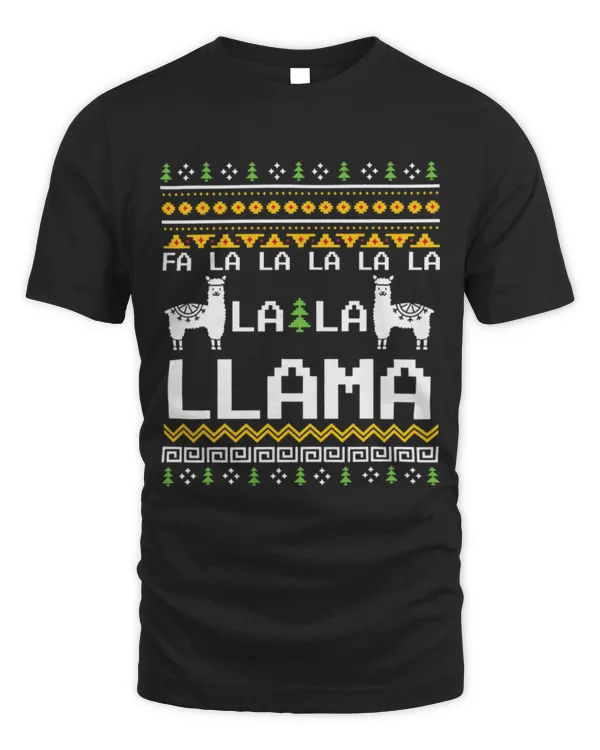 Llama Pet Xmas Fa La La Llama Funny Llama Christmas UGLY Women Men