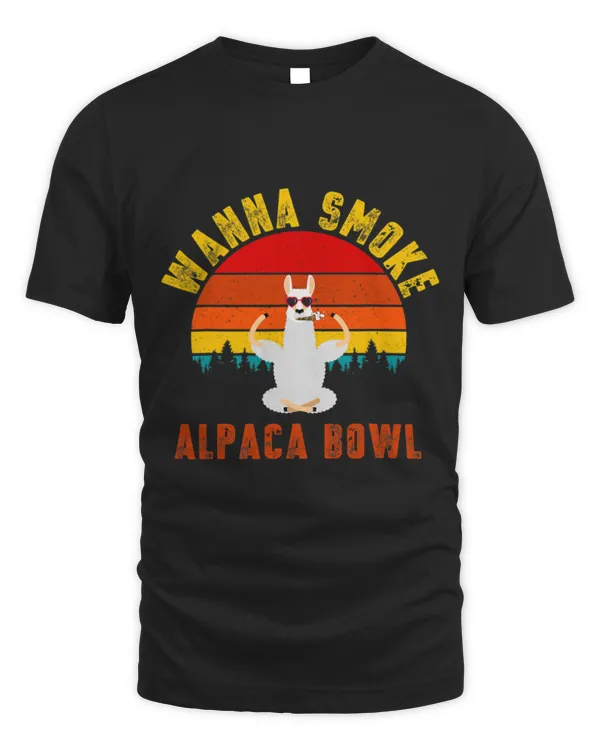 Llama Pet Weed Wanna Smoke Alpaca Bowl Cannabis 420 Stoner 32