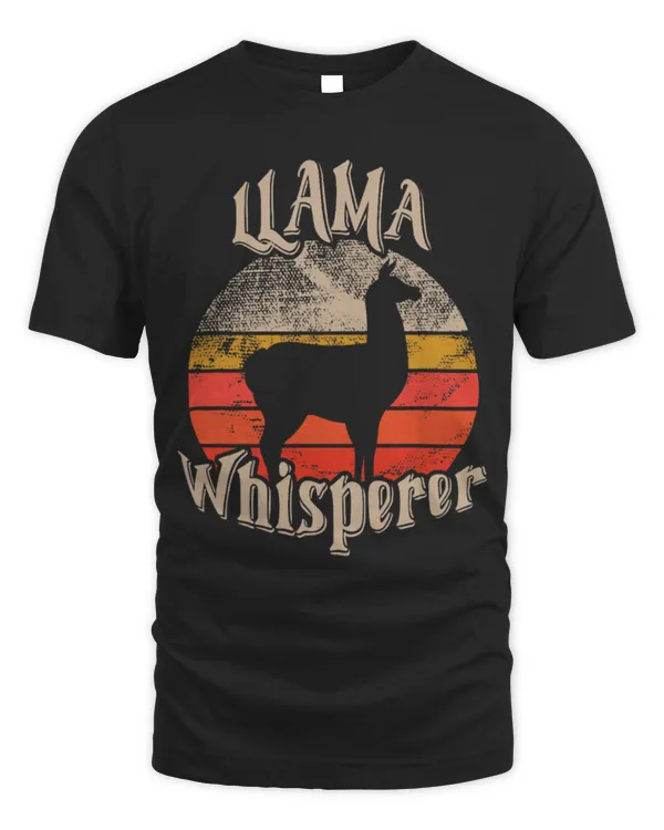 Llama Pet Whisperer Funny Llama lovers theme vintage sunset cute