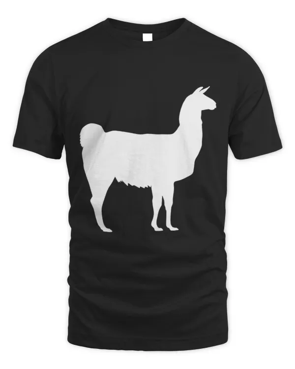 Llama Pet White Silhouette Alpaca Style