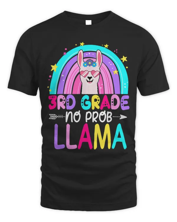 Llama Pet Third Team 3rd Grade Teacher Rainbow No Prob Llama 100th Day 21