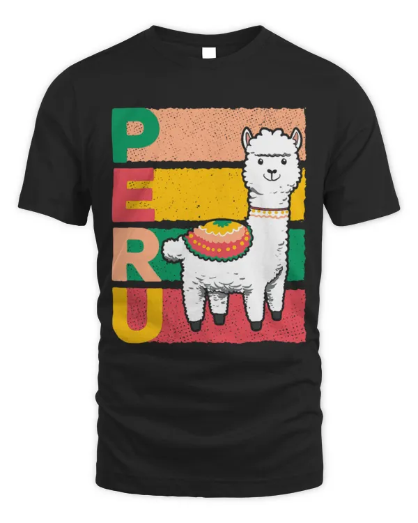 Llama Pet Sweet Llama Peru Illustration For A Peruvian
