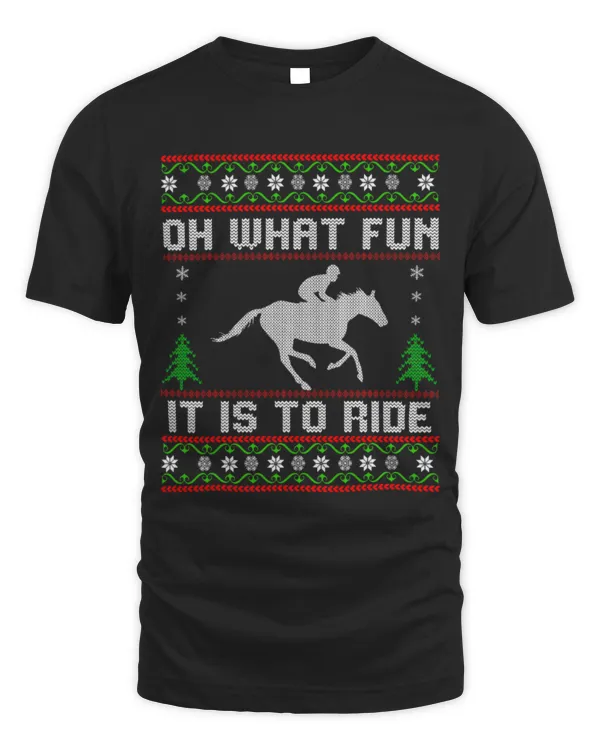 Horse Pet Oh What Fun it is to Ride Horse UGLY Santa Christmas Gifts