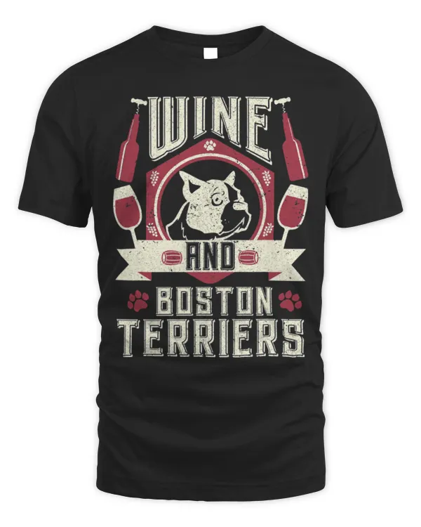 Drinker Wine And Boston Terrier Wine Connoisseurs Dog Owner Lovers