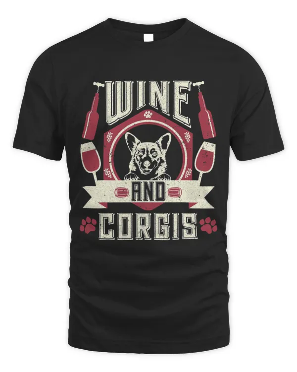 Drinker Wine And Corgis Wine Connoisseurs Dog Owner Lovers
