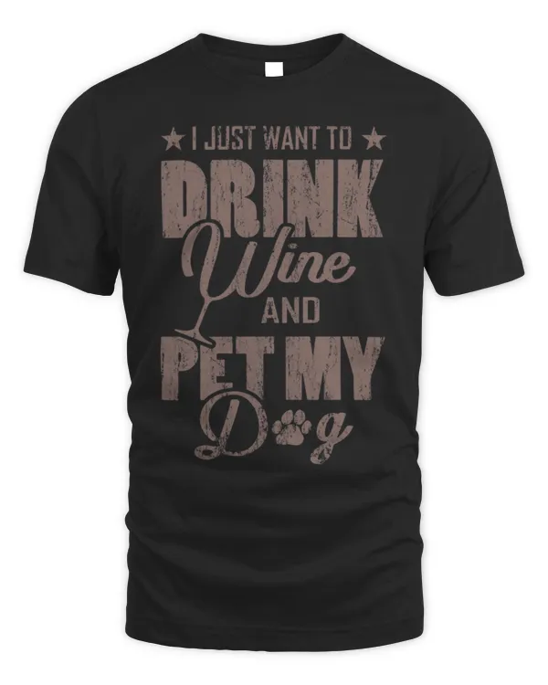 Drinker Wine gift funny for wine lovers wine and dogs