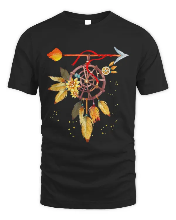 Native American Indian Colorful Dreamcatcher Feathers