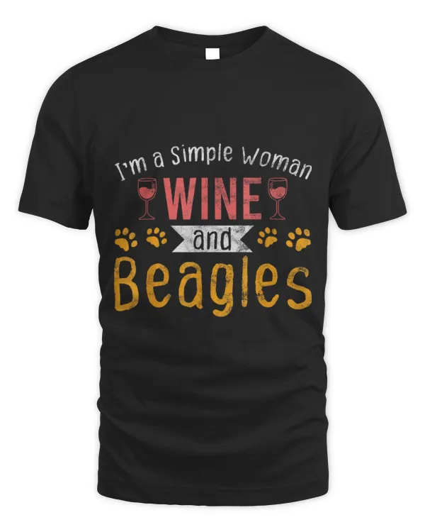 Drinker Wine I m A Simple Woman Loves Wine And Beagle Dog Lover